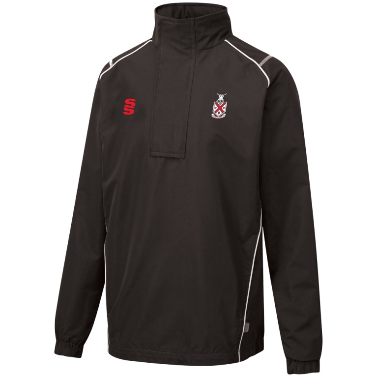 HORNCHURCH CC Dual Curve 1/4 Zip Rain Jacket : Black