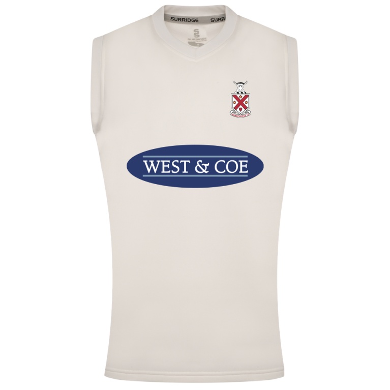 HORNCHURCH CC BLAST SLEEVELESS WOMENS SWEATER-Ivory