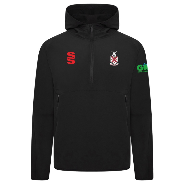 HORNCHURCH CC Dual Elite 1/4 Zip Hoody / Rain Jacket : Black