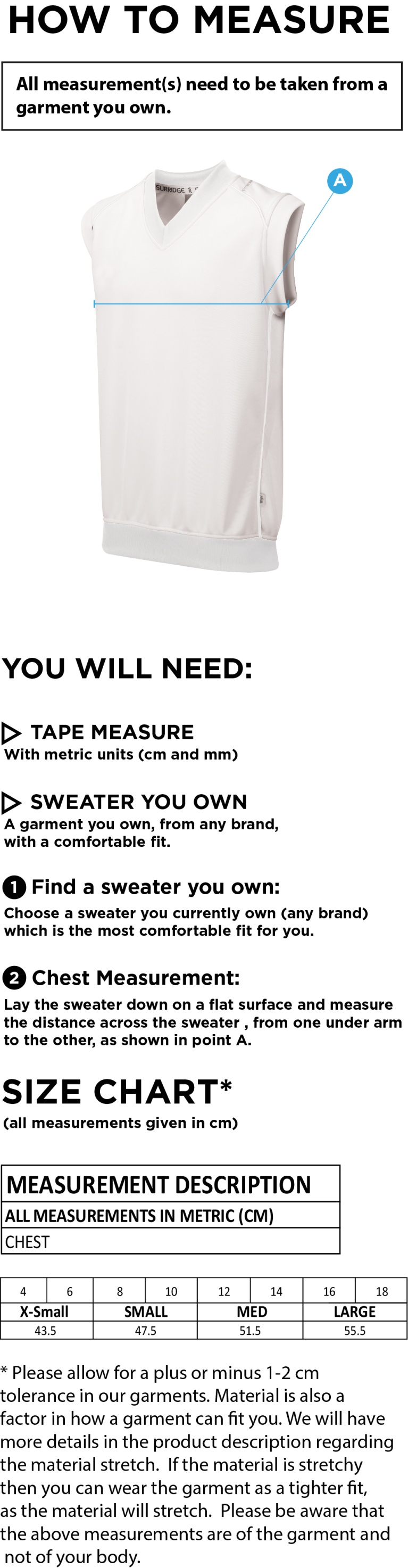 HORNCHURCH CC BLAST SLEEVELESS WOMENS SWEATER-Ivory - Size Guide